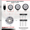 Service Caster 6" x 3" Rubber Tread on Cast Iron Keyed Drive Wheel - 1-1/4" Bore SCC-RSS630-114-KW-2SS